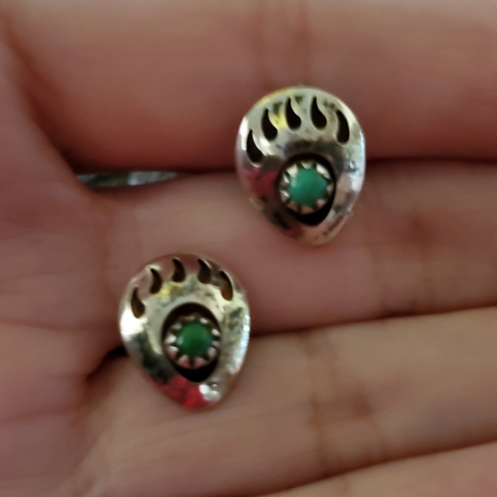 Authentic Old Pawn Navajo Turquoise earrings